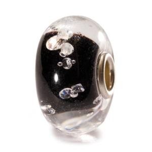 Trollbeads Black and Silver Glass Charm